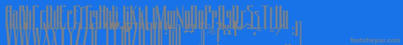 フォントConydecor – 青い背景に灰色の文字