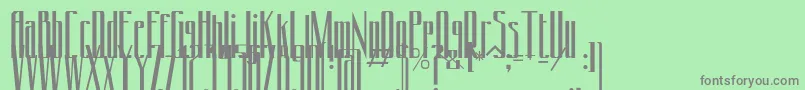 Conydecor-fontti – harmaat kirjasimet vihreällä taustalla