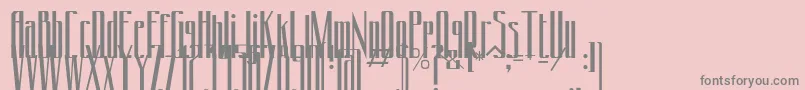 Conydecor-fontti – harmaat kirjasimet vaaleanpunaisella taustalla