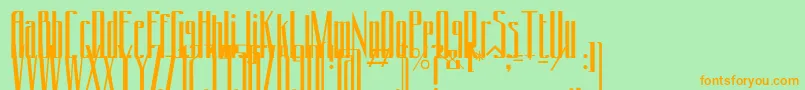 Conydecor Font – Orange Fonts on Green Background