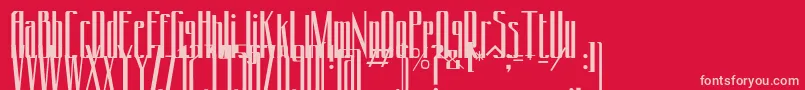 Conydecor-Schriftart – Rosa Schriften auf rotem Hintergrund