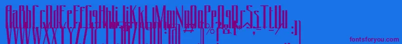 Conydecor Font – Purple Fonts on Blue Background
