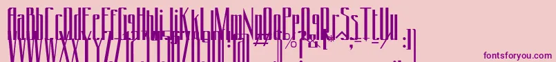 Conydecor-fontti – violetit fontit vaaleanpunaisella taustalla
