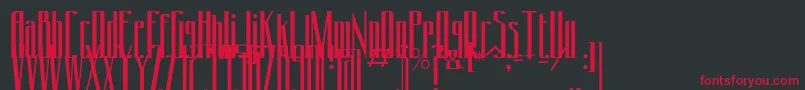 フォントConydecor – 黒い背景に赤い文字