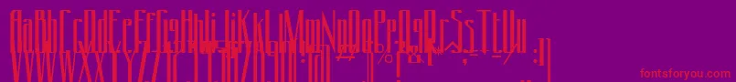 Conydecor-Schriftart – Rote Schriften auf violettem Hintergrund