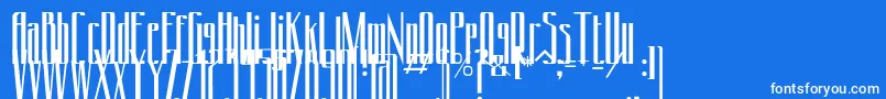 Conydecor-fontti – valkoiset fontit sinisellä taustalla