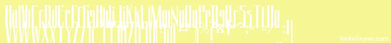 フォントConydecor – 黄色い背景に白い文字