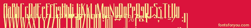 Conydecor Font – Yellow Fonts on Red Background