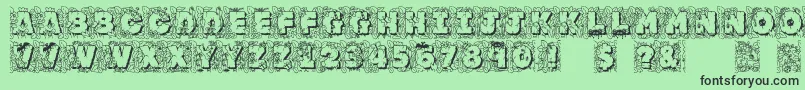 Jfjunglerock Font – Black Fonts on Green Background