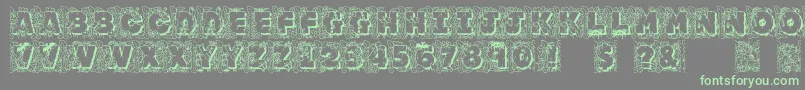 Jfjunglerock Font – Green Fonts on Gray Background