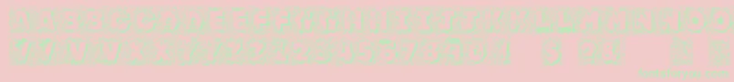 Шрифт Jfjunglerock – зелёные шрифты на розовом фоне