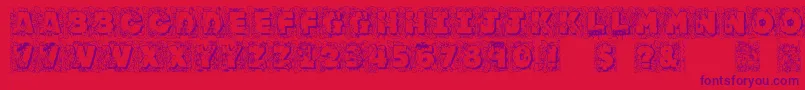 Jfjunglerock Font – Purple Fonts on Red Background