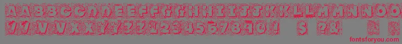 Jfjunglerock Font – Red Fonts on Gray Background