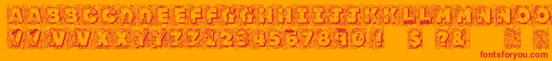 Jfjunglerock Font – Red Fonts on Orange Background