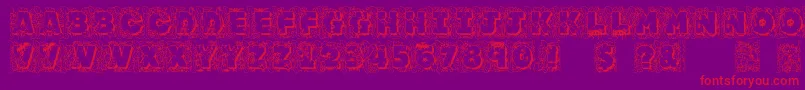 Jfjunglerock Font – Red Fonts on Purple Background