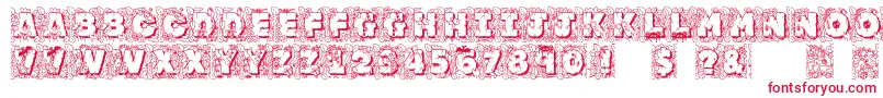 Jfjunglerock Font – Red Fonts on White Background