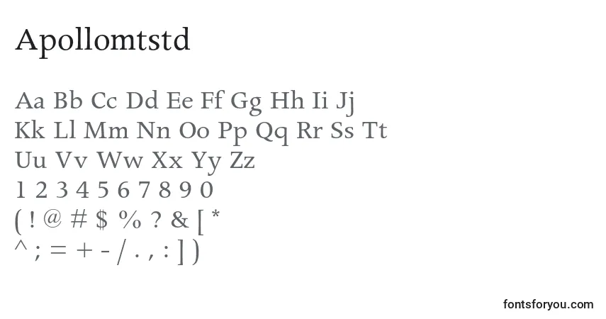 Apollomtstdフォント–アルファベット、数字、特殊文字