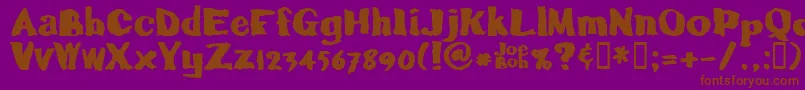 Calaj Font – Brown Fonts on Purple Background