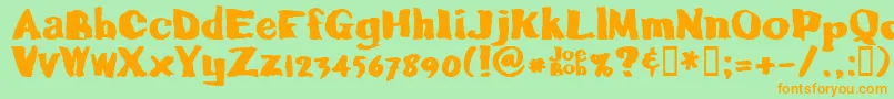 Calaj Font – Orange Fonts on Green Background