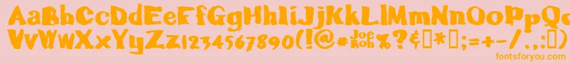 Calaj Font – Orange Fonts on Pink Background