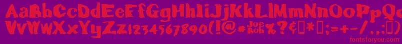 Calaj Font – Red Fonts on Purple Background