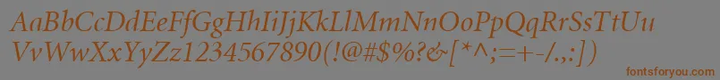 MnonI Font – Brown Fonts on Gray Background