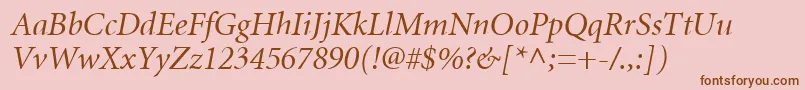 MnonI Font – Brown Fonts on Pink Background