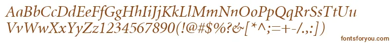MnonI Font – Brown Fonts on White Background