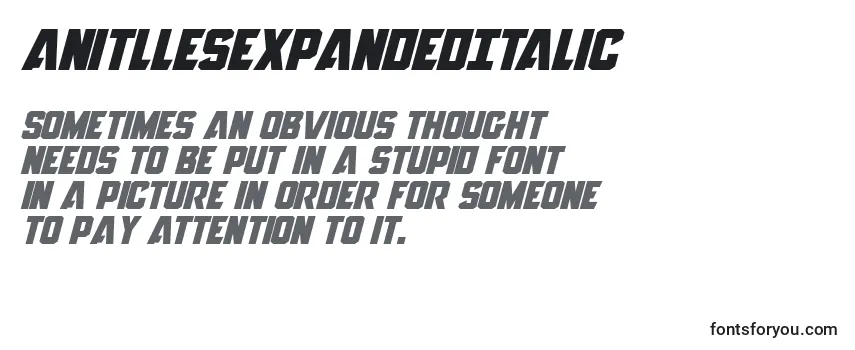AnitllesExpandedItalic Font