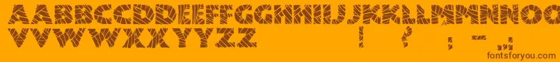 JmhMummyFill Font – Brown Fonts on Orange Background