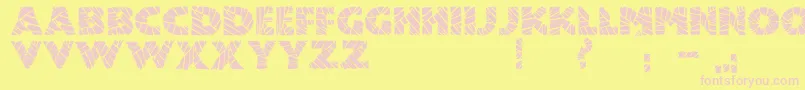 JmhMummyFill-fontti – vaaleanpunaiset fontit keltaisella taustalla