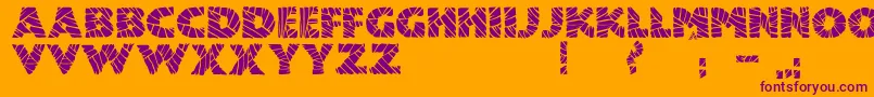 JmhMummyFill Font – Purple Fonts on Orange Background