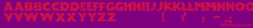 フォントJmhMummyFill – 紫の背景に赤い文字