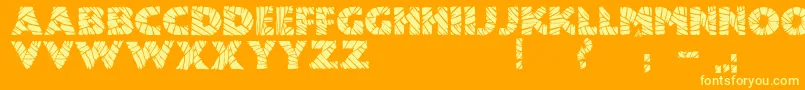 JmhMummyFill Font – Yellow Fonts on Orange Background