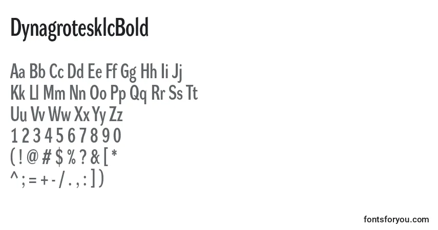 Schriftart DynagrotesklcBold – Alphabet, Zahlen, spezielle Symbole
