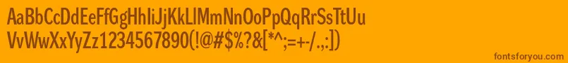 DynagrotesklcBold Font – Brown Fonts on Orange Background