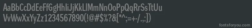フォントDynagrotesklcBold – 黒い背景に灰色の文字