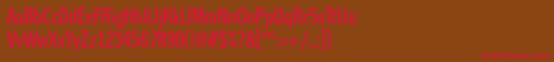 DynagrotesklcBold Font – Red Fonts on Brown Background