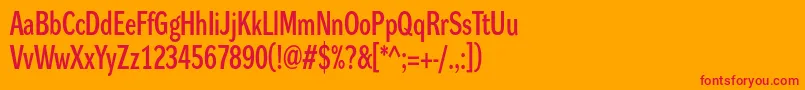 DynagrotesklcBold Font – Red Fonts on Orange Background