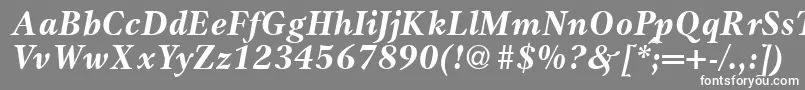 フォントGameBolditalic – 灰色の背景に白い文字