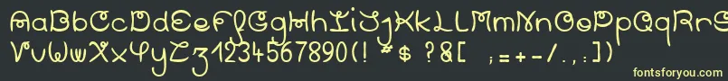 Cheesecake Font – Yellow Fonts on Black Background