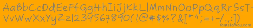 Zakirahscasual Font – Gray Fonts on Orange Background