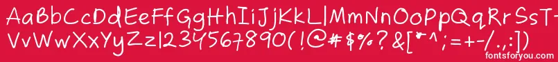 Zakirahscasual Font – White Fonts on Red Background