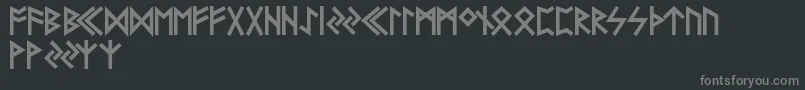 Futha-Schriftart – Graue Schriften auf schwarzem Hintergrund