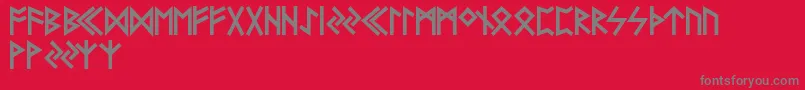Futha Font – Gray Fonts on Red Background