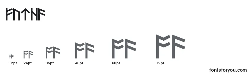 Размеры шрифта Futha