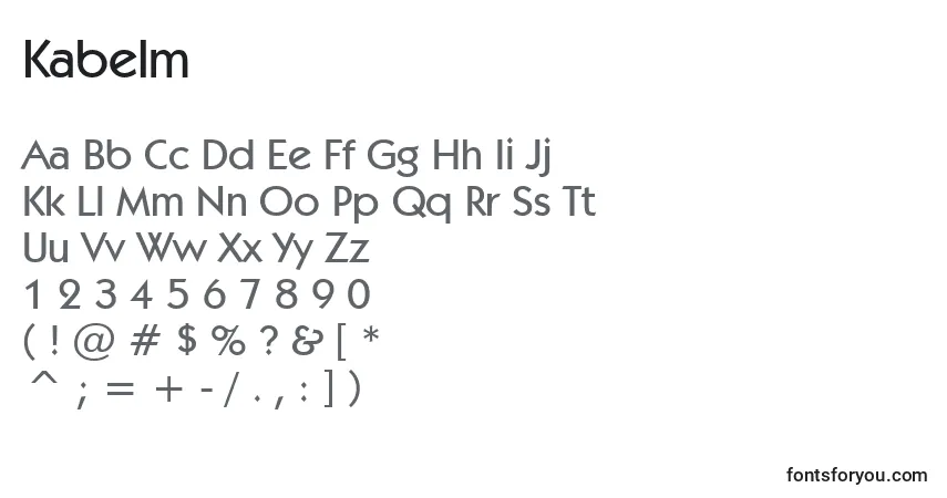 Kabelm-fontti – aakkoset, numerot, erikoismerkit