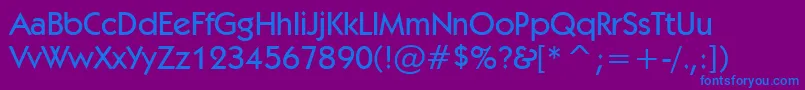Kabelm Font – Blue Fonts on Purple Background