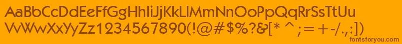 Kabelm Font – Brown Fonts on Orange Background