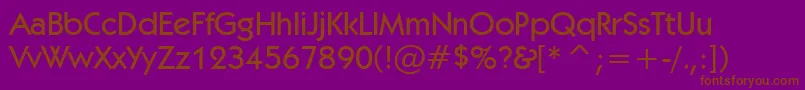 Kabelm Font – Brown Fonts on Purple Background